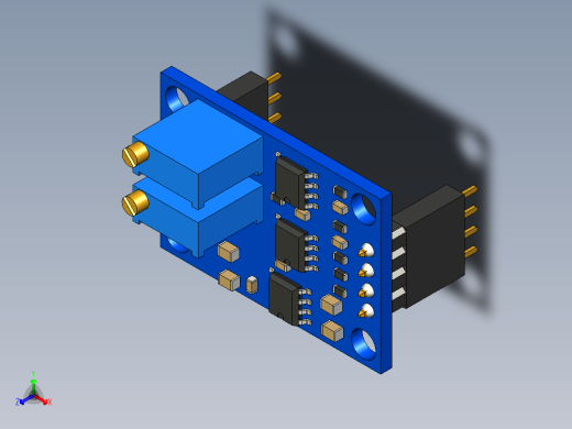 AD20仪表放大器模块正等轴测缩略图