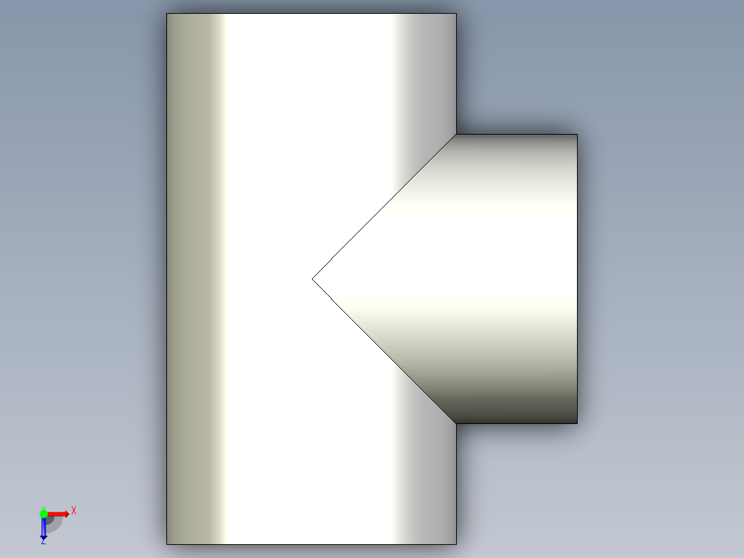 5TIC 90通带溶剂焊接插座俯视图