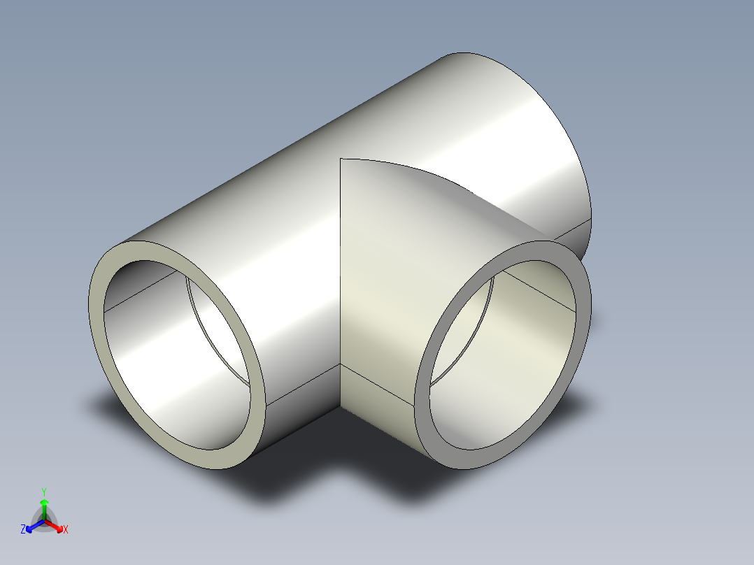 5TIC 90通带溶剂焊接插座正等轴测图