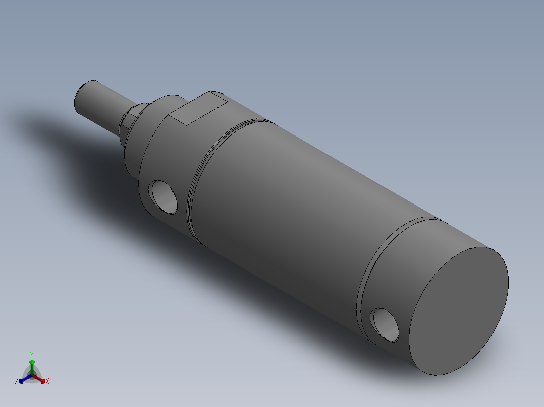 气缸MBL40X30U正等轴测图
