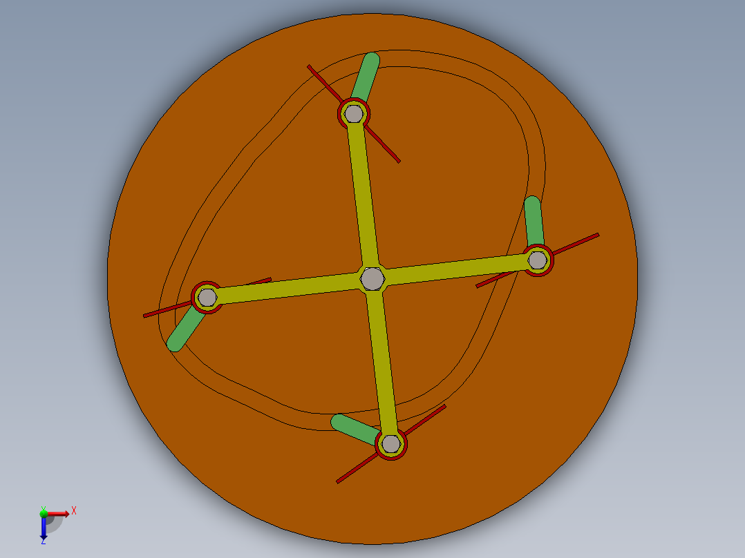 风力发电模拟俯视图