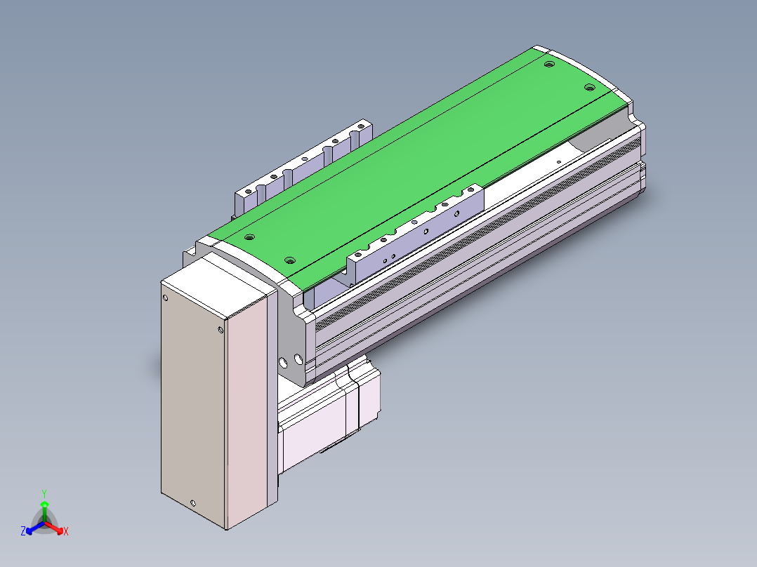 MTH丝杆半封闭模组MT120BS-BM-60正等轴测图