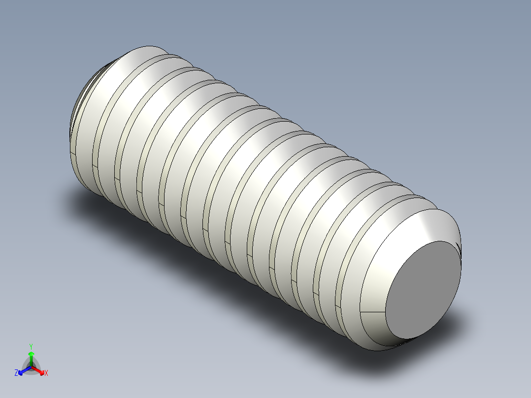 DIN 913-ISO 4026 固定螺钉-M1.8 L=5.STEP主视图