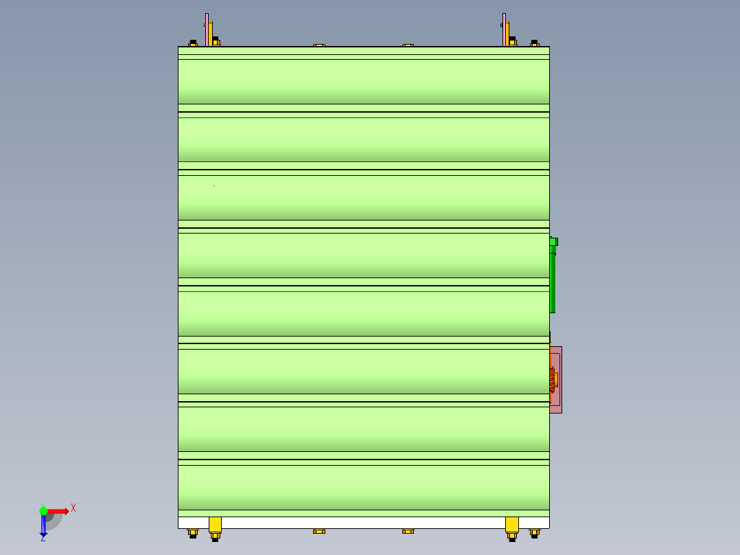 自动开合机构俯视图