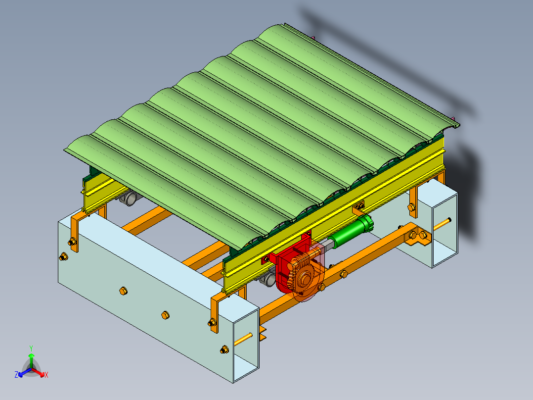 自动开合机构正等轴测图