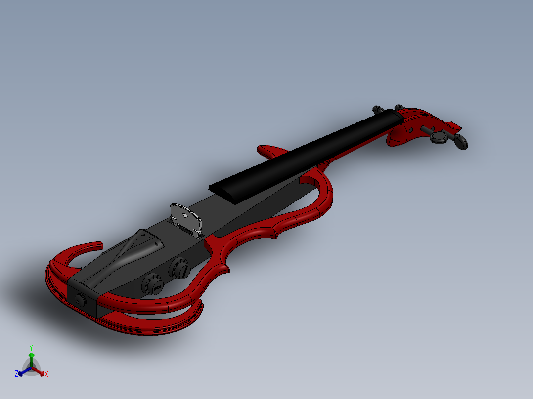 电小提琴正等轴测图