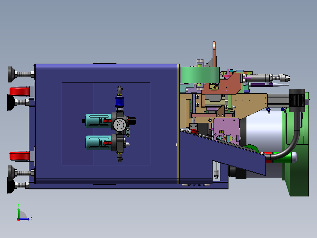 自动化micro数据线焊锡机左视图