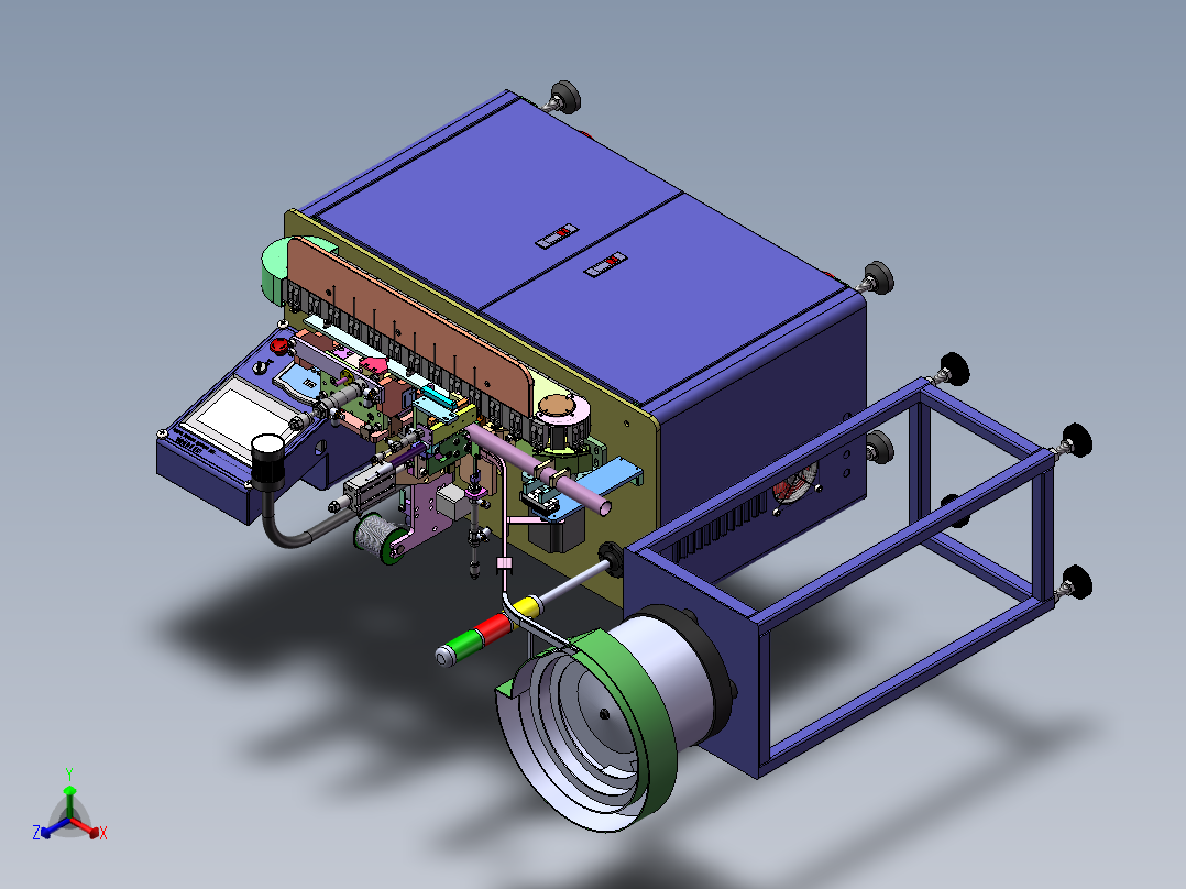自动化micro数据线焊锡机正等轴测图