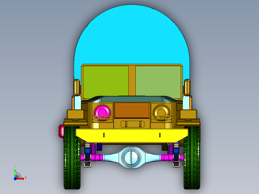 二战功勋制式卡车前视图