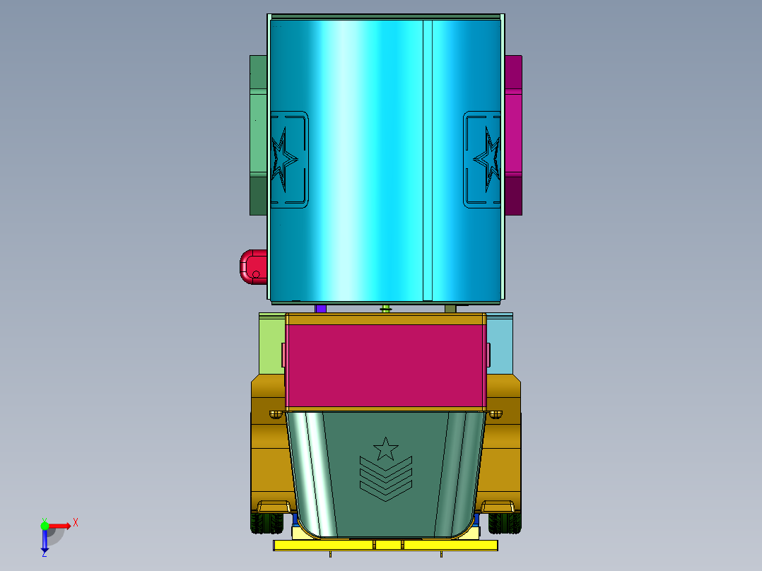 二战功勋制式卡车俯视图