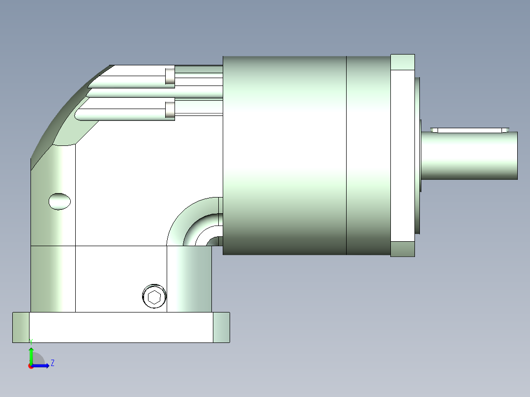 直齿ZPLF160-L2 35-114.3-200-M12.stp左视图