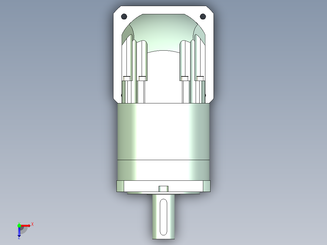 直齿ZPLF160-L2 35-114.3-200-M12.stp俯视图