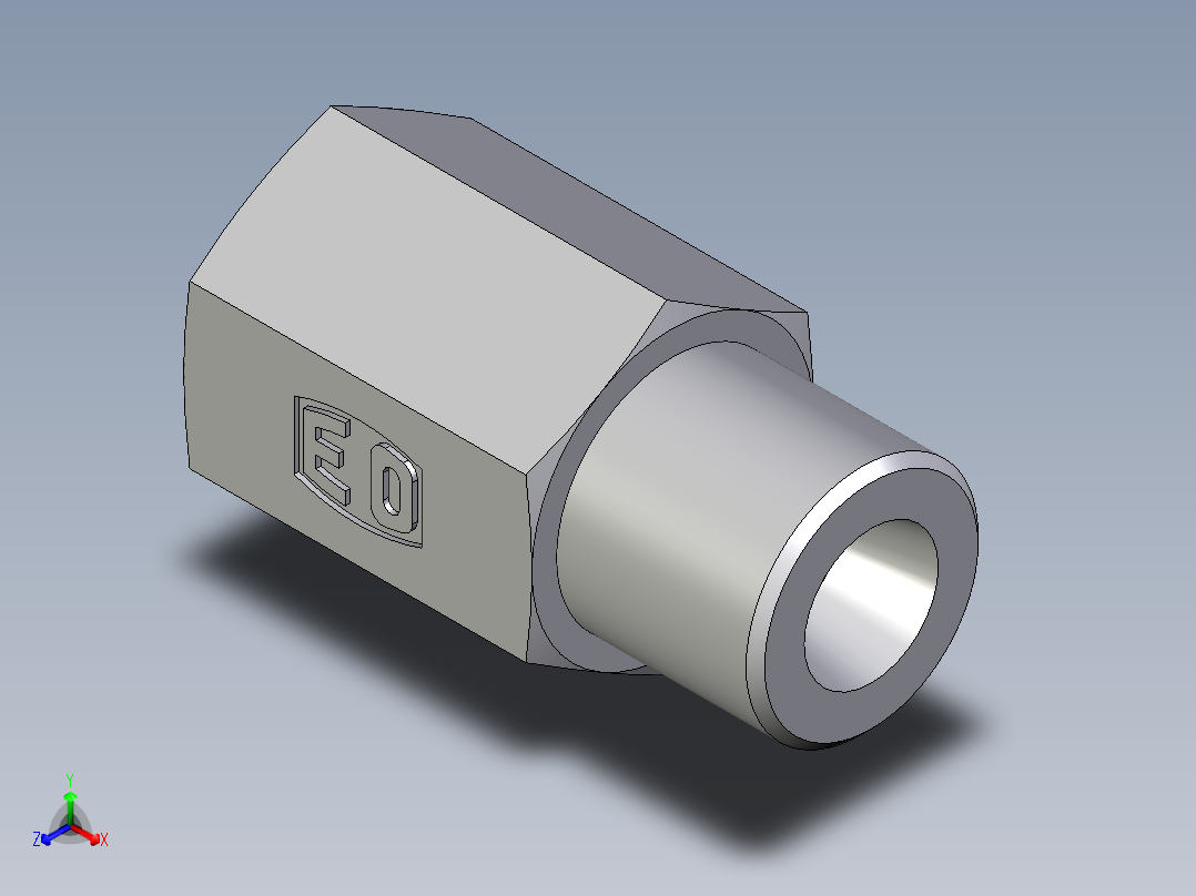 卡套式工业通用硬管接头EO_Swivel_connector_GAI06SM71X主视图