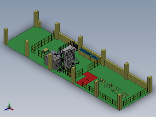 学校教学布局3D正等轴测缩略图