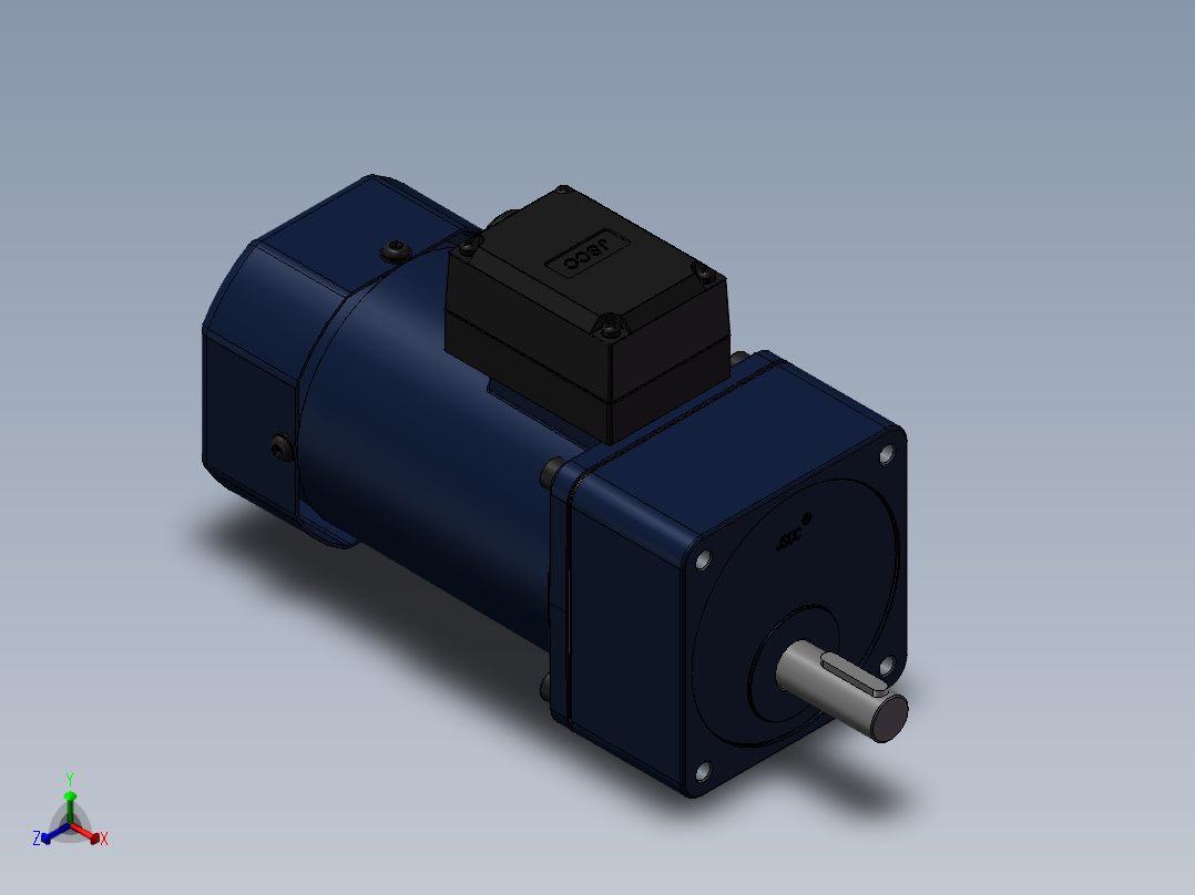 精研电机90yt01-18正等轴测图