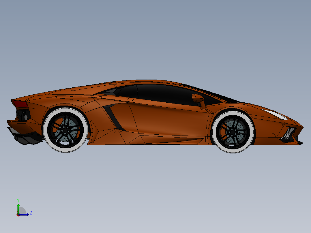 兰博基尼左视图