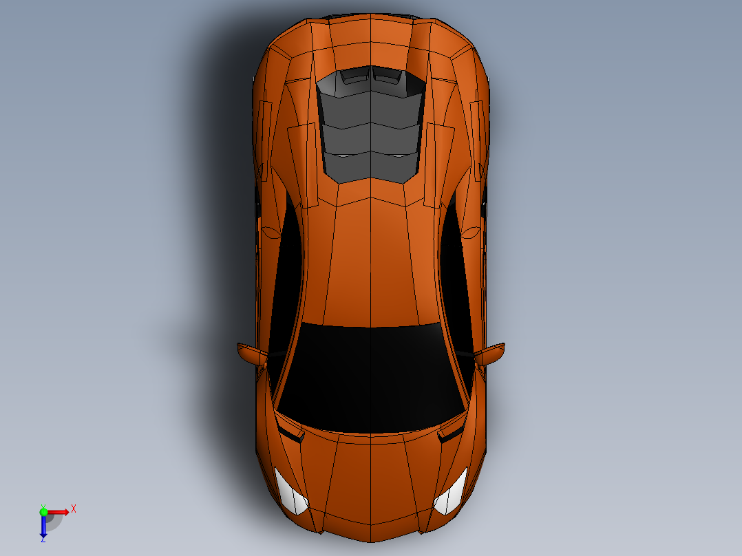 兰博基尼俯视图