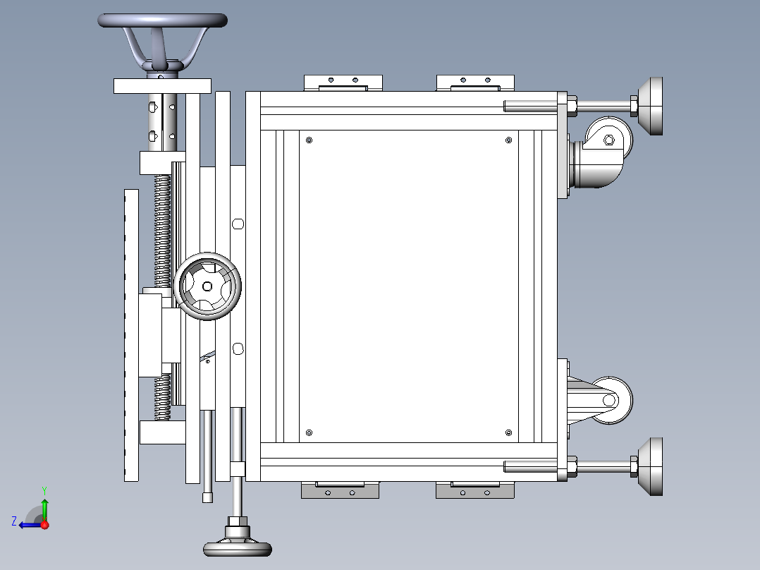 三轴平移工作台sw18右视图