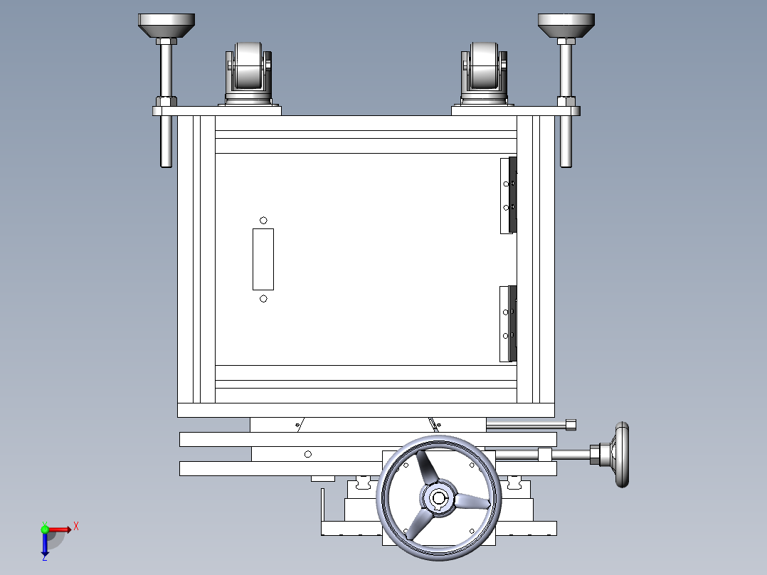 三轴平移工作台sw18俯视图