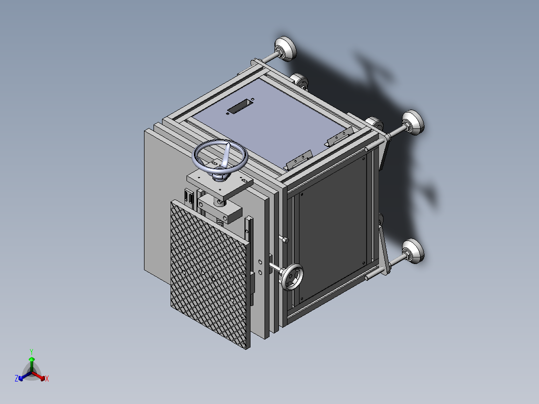 三轴平移工作台sw18正等轴测图