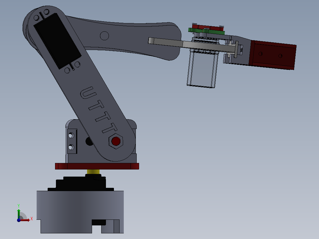 3自由度机械抓手sw17可编辑前视图