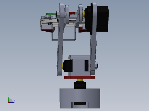 3自由度机械抓手sw17可编辑左视缩略图