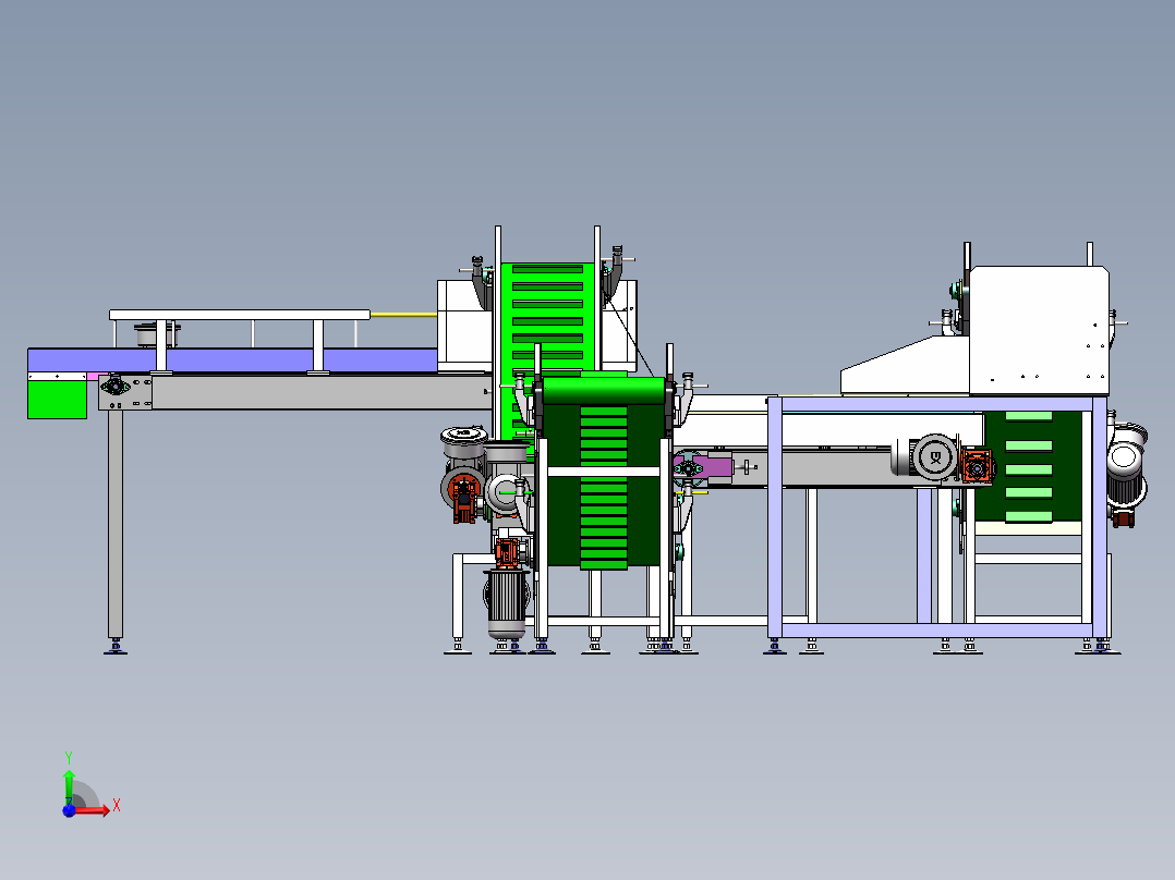 药卷分流输送机总成sw16可编辑前视图
