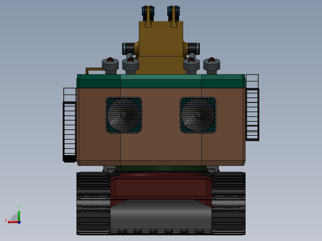 11.卡特6080挖掘机后视图