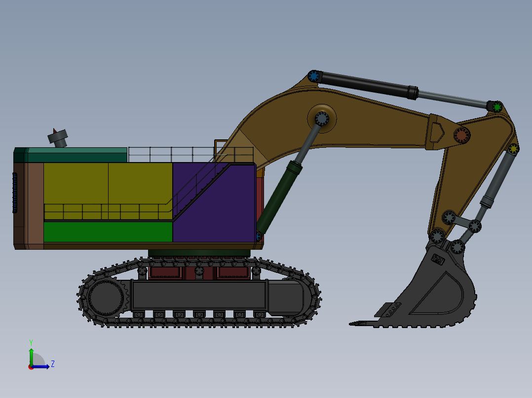 11.卡特6080挖掘机左视图