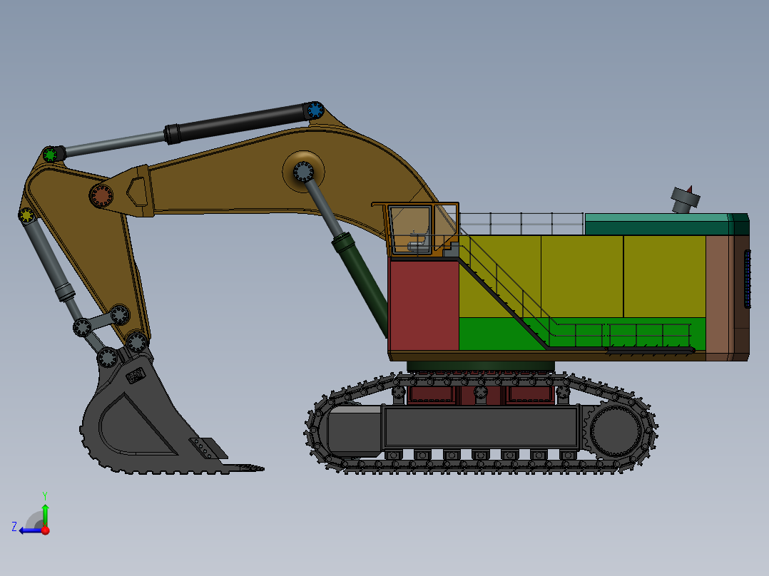 11.卡特6080挖掘机右视图