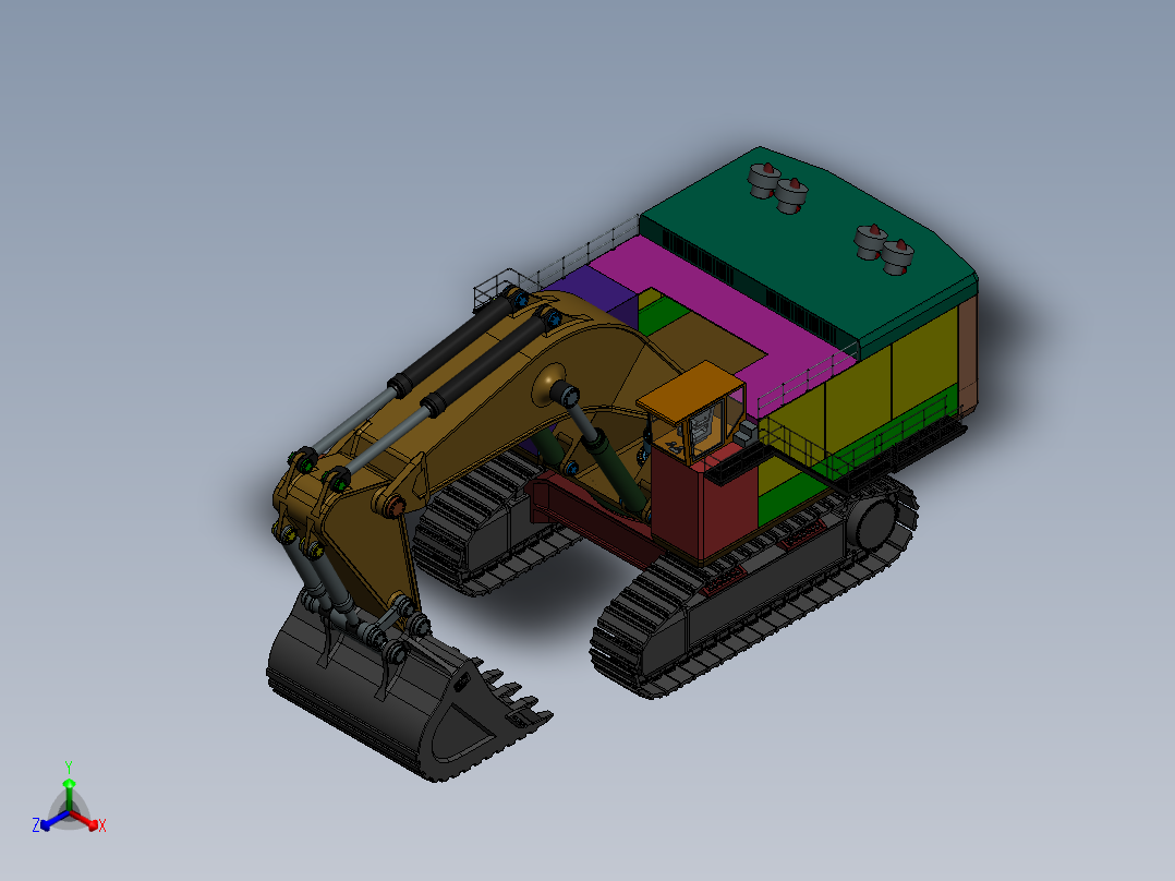11.卡特6080挖掘机正等轴测图