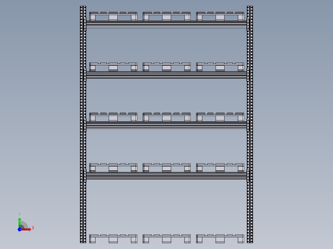 货架、重型托盘货架2前视图