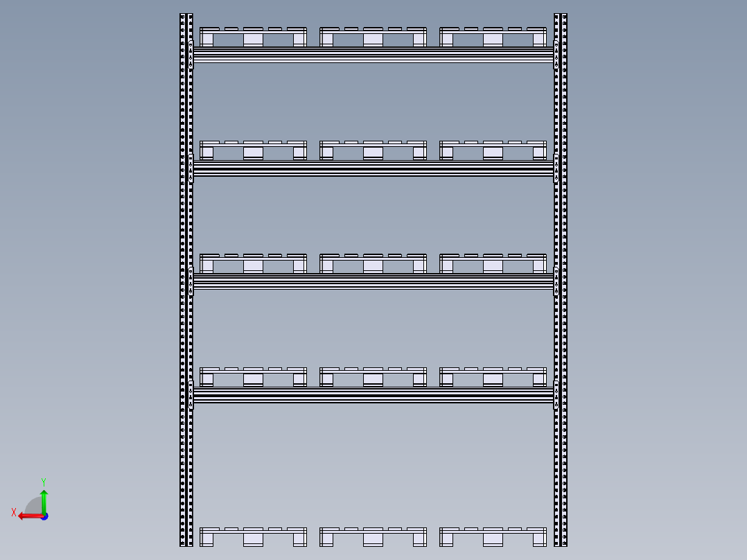 货架、重型托盘货架2后视图