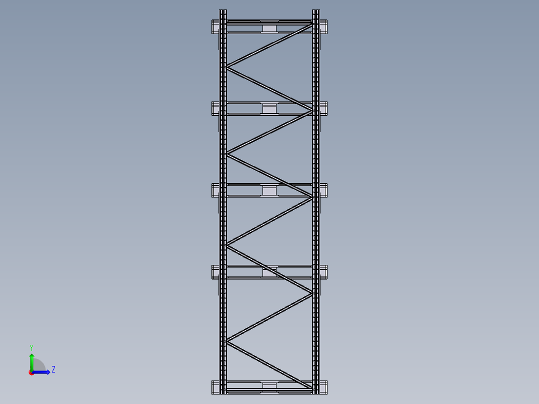 货架、重型托盘货架2左视图