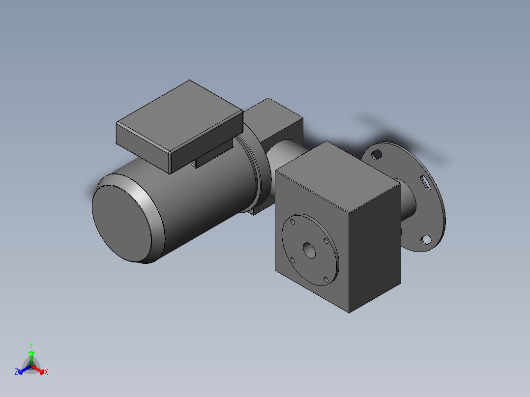 减速电机正等轴测图