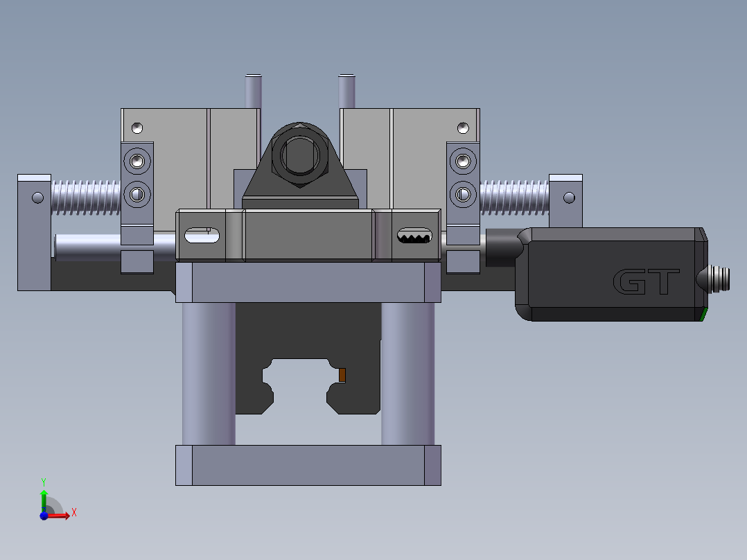 圆柱直径自动检测装置前视图