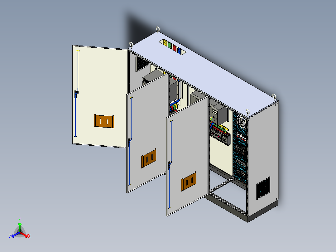 三柜万能断路器双电源风机消防控制柜 55330