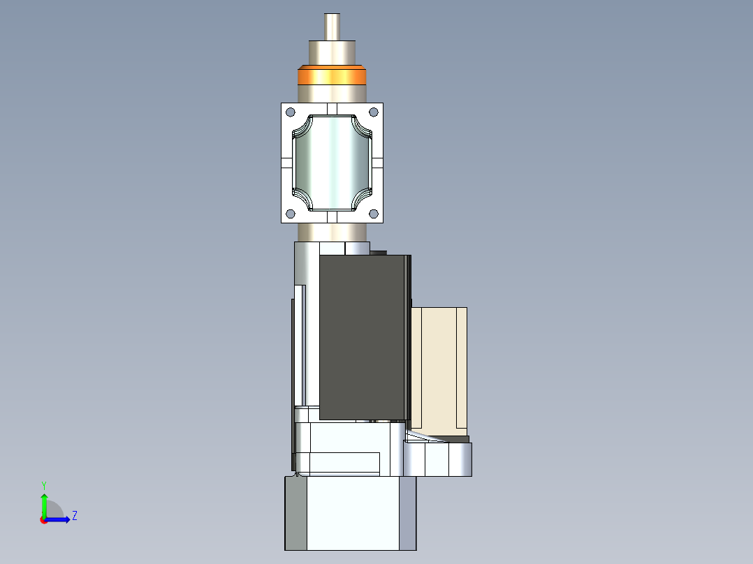 钻孔攻牙动力头左视图