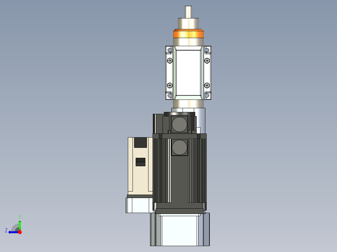 钻孔攻牙动力头右视图