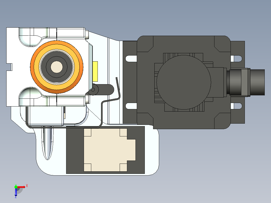 钻孔攻牙动力头俯视图
