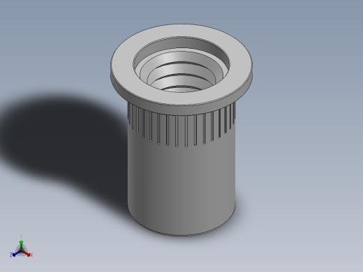 铆钉螺母M3-M12正等轴测缩略图