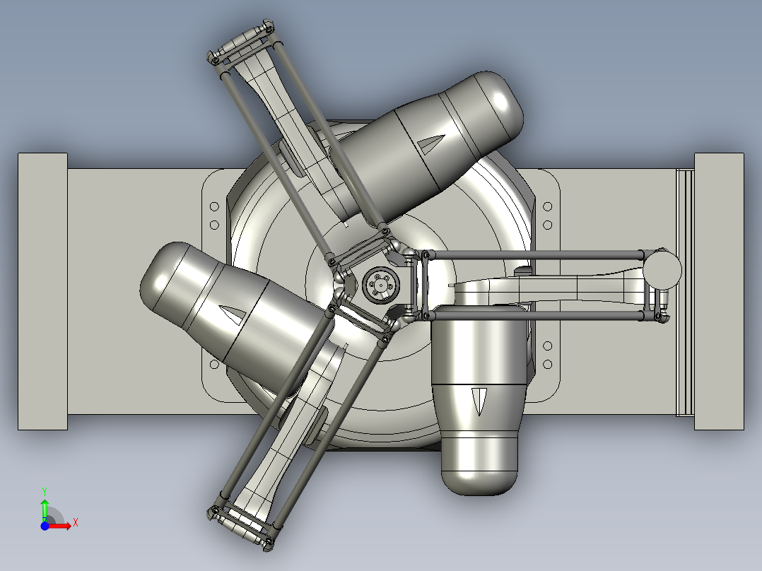 蜘蛛手组件前视图