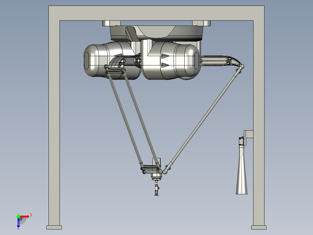蜘蛛手组件俯视图