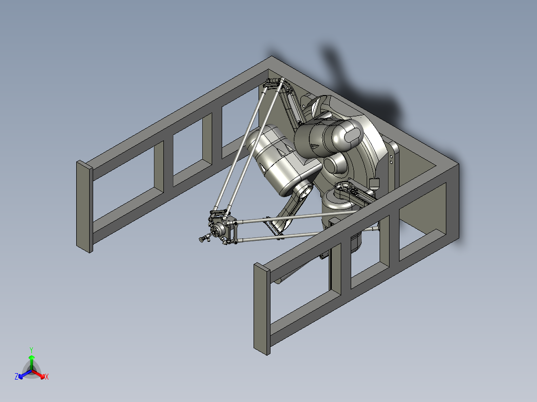 蜘蛛手组件正等轴测图