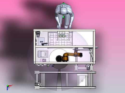 智慧桌，仿形齐套料盒储存仓、摆盘螺钉、清洁剂、镊子等俯视缩略图