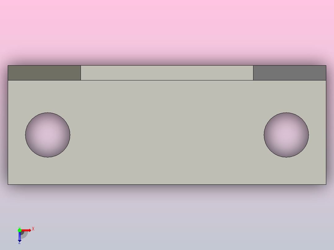 笔型气缸安装支架附件F-PB10LB(10)X俯视图