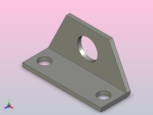 笔型气缸安装支架附件F-PB10LB(10)X正等轴测缩略图