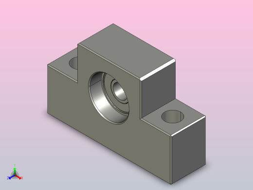 EF螺杆支撑座[EF-10]正等轴测缩略图