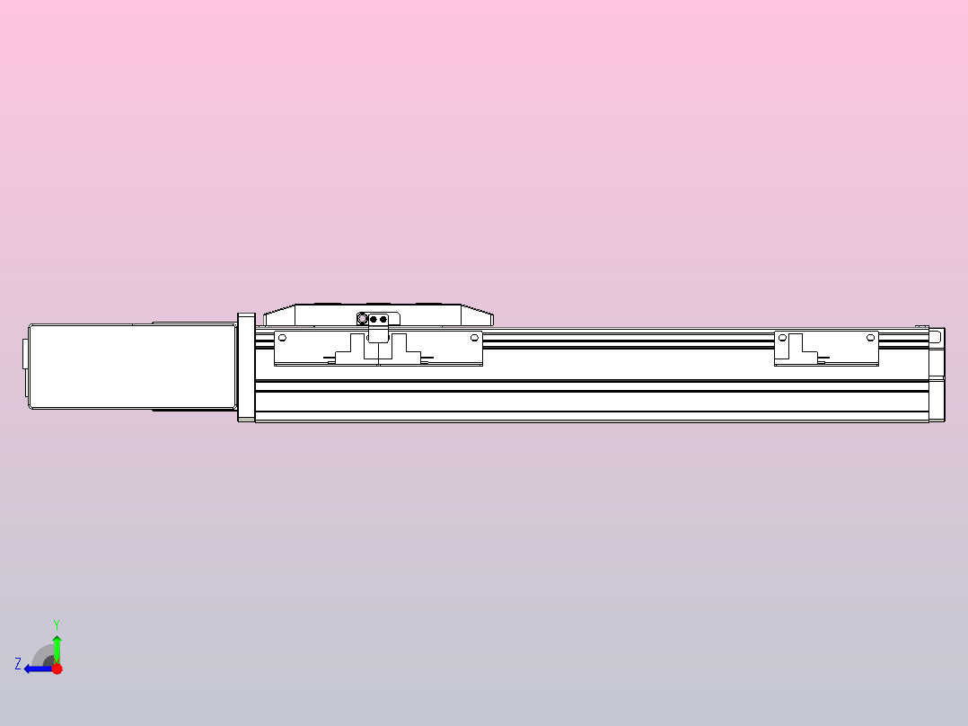 机器人皮带驱动直线轴TPA-GCB-50-P42-L200-QR-M10-N3右视图