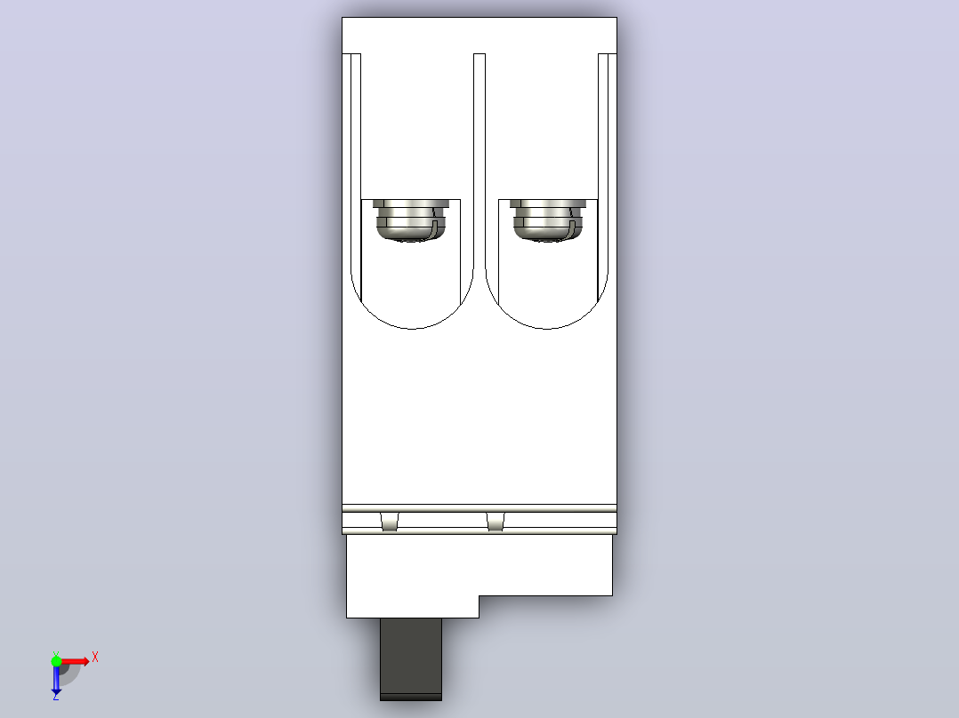 断路器NF50-SVFU 2P (1P+N)三菱电机俯视图